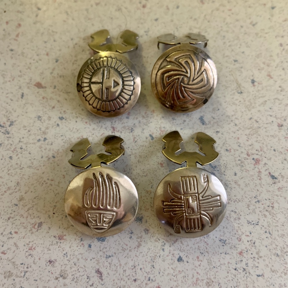 Silver Button Covers - Set of Four